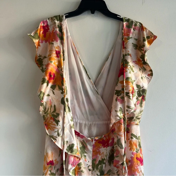 Anthropologie Hutch Ella Floral Faux Wrap Open Back Maxi Dress 22105 - Picture 9 of 13